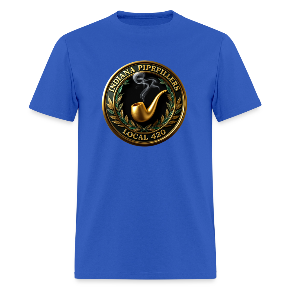 INDIANA PIPEFILLERS LOCAL 420 Men's T-Shirt - royal blue