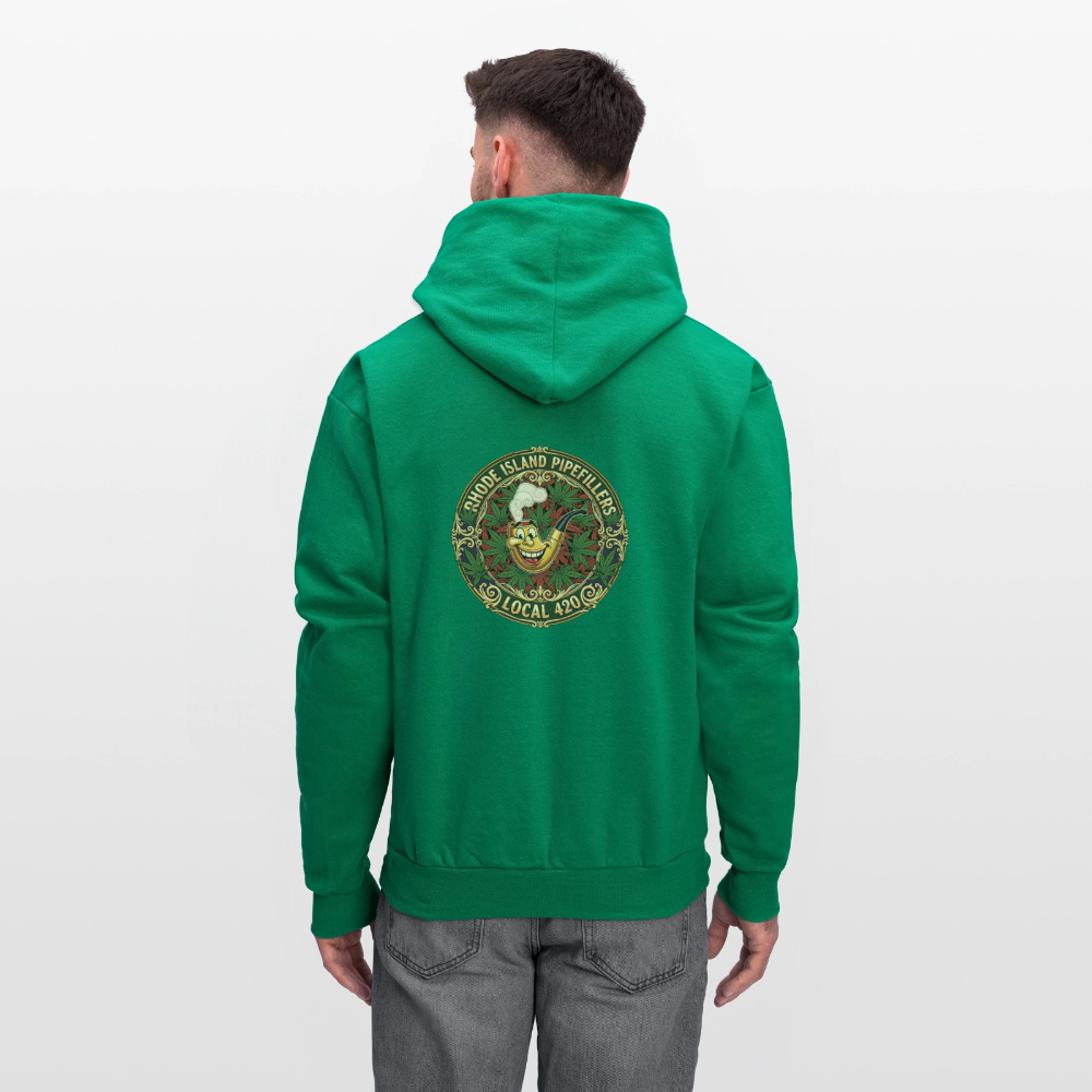 TEXAS PIPEFILLERS LOCAL 420 F/B DESIGN Men's Hoodie - kelly green