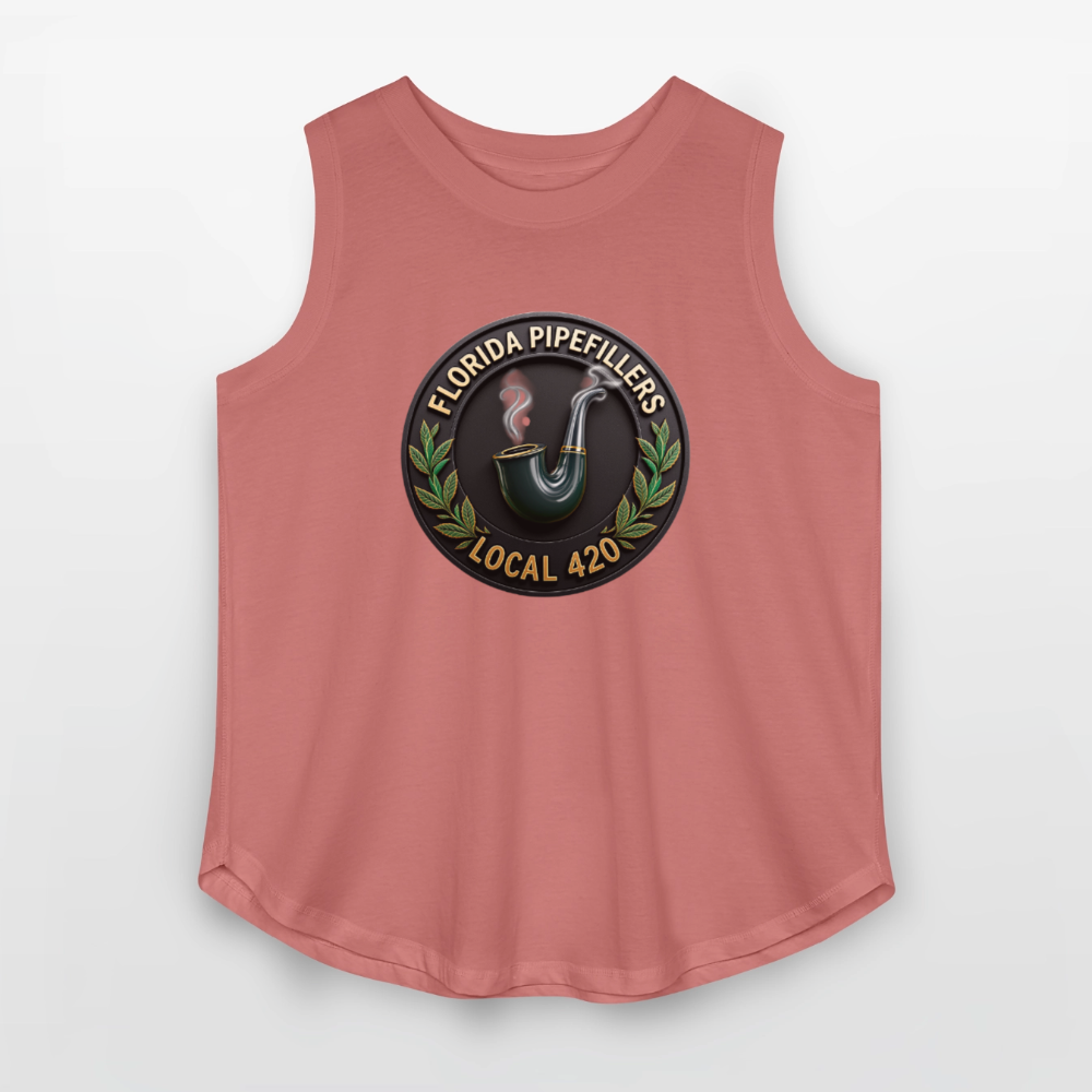 FLORIDA PIPEFILLERS LOCAL 420 F/B DESIGN Women's Curvy Relaxed Tank Top - mauve