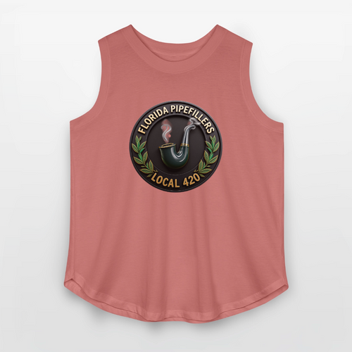 FLORIDA PIPEFILLERS LOCAL 420 F/B DESIGN Women's Curvy Relaxed Tank Top - mauve
