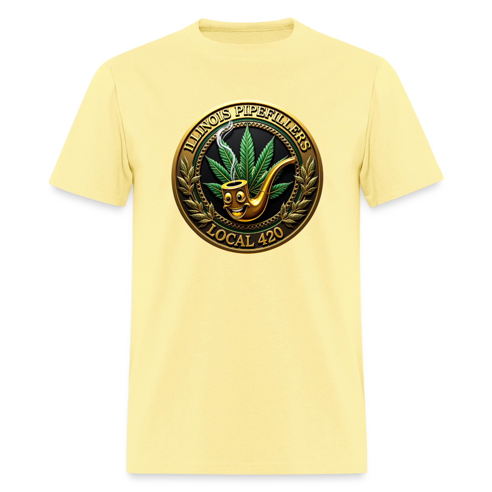 ILLINOIS PIPEFILLERS LOCAL 420 F/B DESIGN Men's T-Shirt - cornsilk