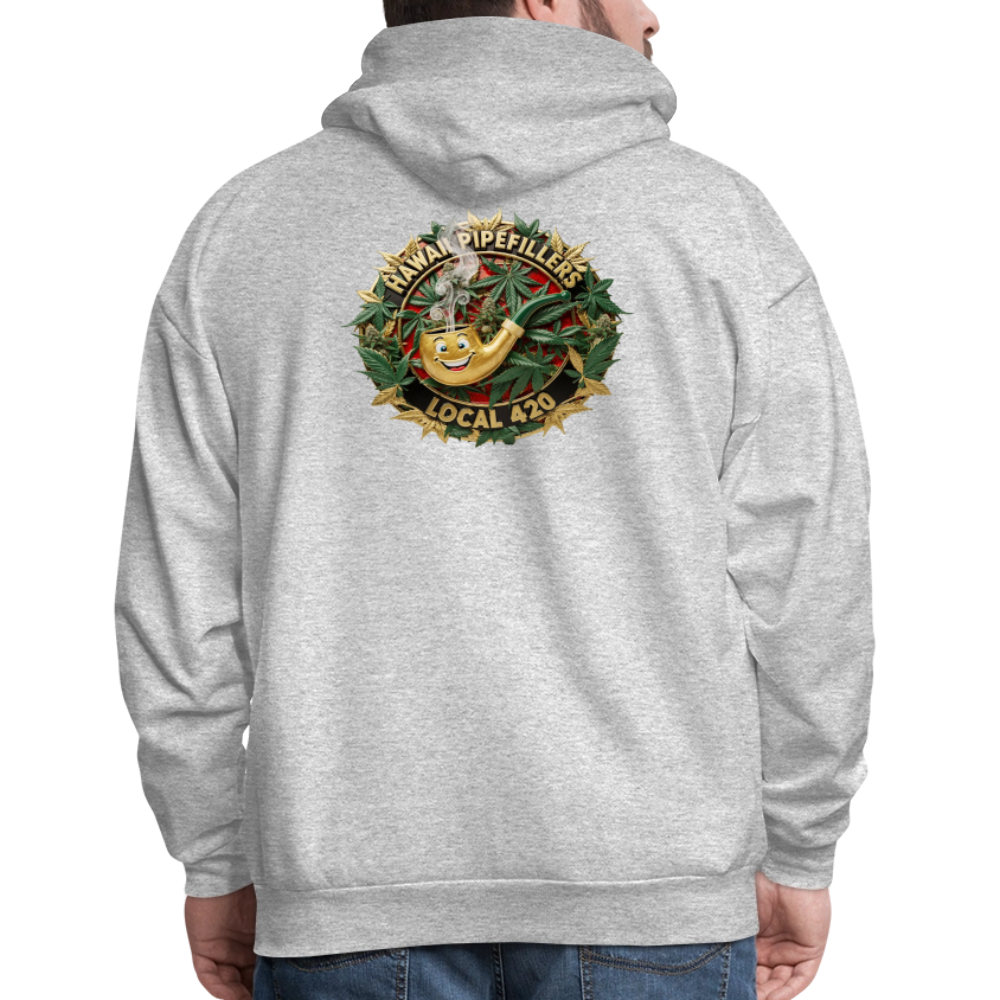 HAWAII PIPEFILLERS LOCAL 420 F/B DESIGN Men's Hoodie - heather gray