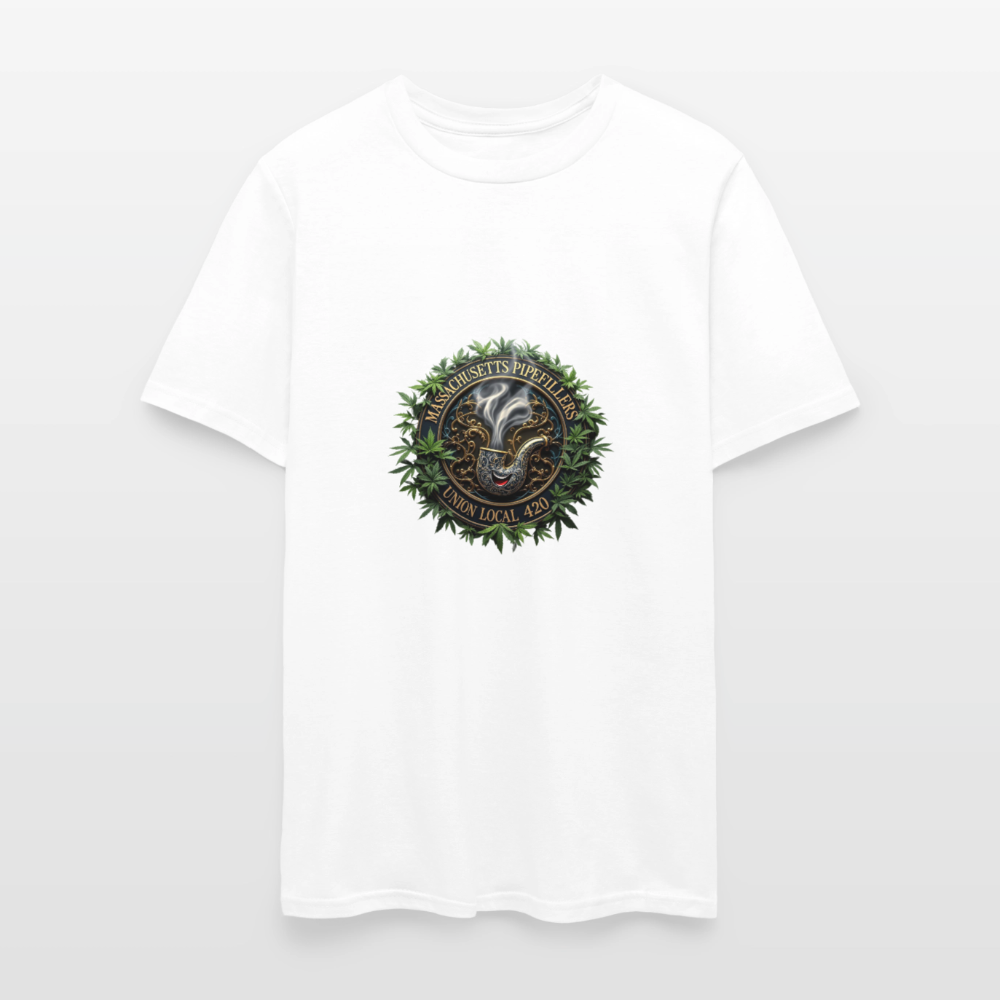 MASSACHUSETTS PIPEFILLERS UNION LOCAL 420 Men's T-Shirt - white