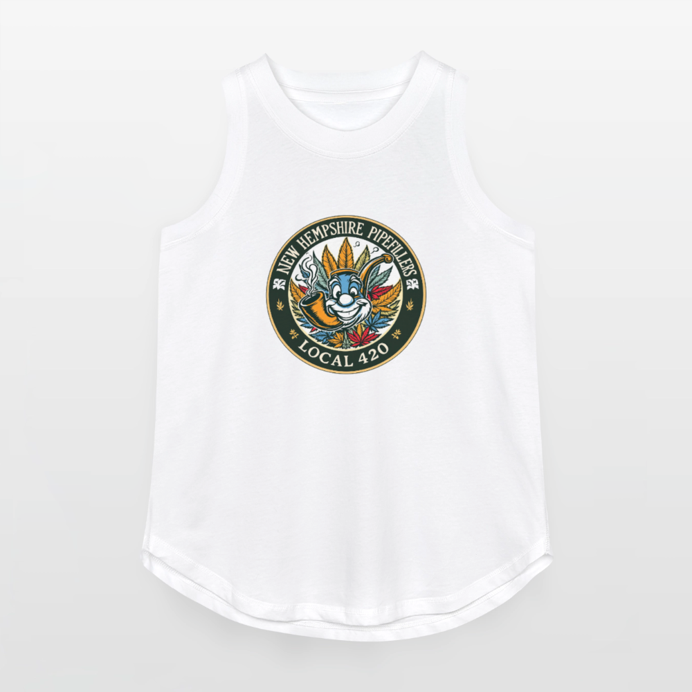 NEW HEMPSHIRE PIPEFILLERS LOCAL 420 Women's Relaxed Tank Top - white
