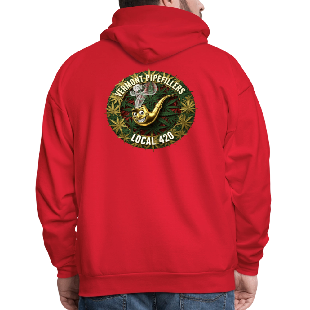 VERMONT PIPEFILLERS LOCAL 420  F/B DESIGN Men's  Hoodie - red
