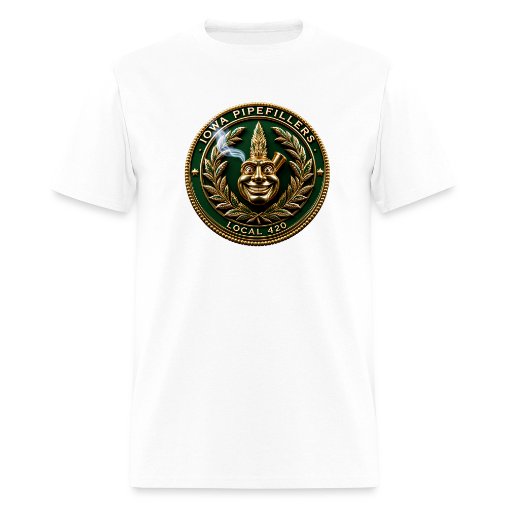 IOWA PIPEFILLERS LOCAL 420 Trucker Hat Men's T-Shirt - white