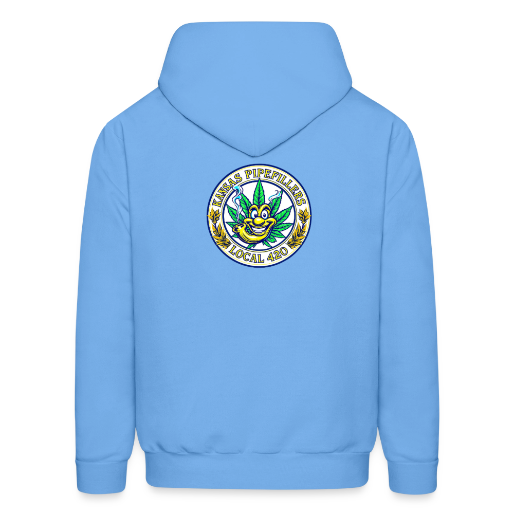 KANSAS PIPEFILLERS LOCAL 420 F/B DESIGNS  Men's Hoodie - carolina blue