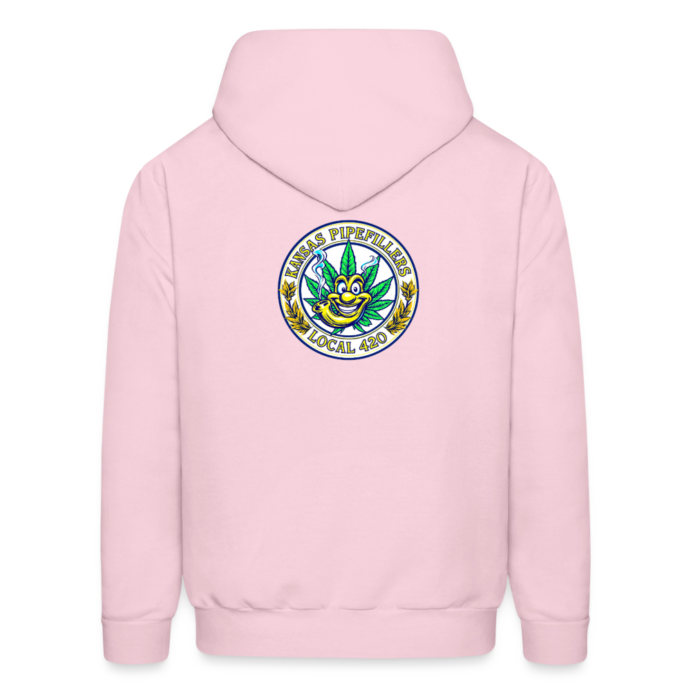 KANSAS PIPEFILLERS LOCAL 420 F/B DESIGNS  Men's Hoodie - pale pink