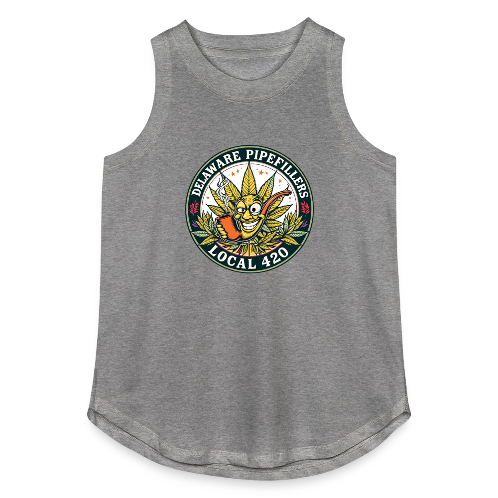 DELAWARE PIPEFILLERS LOCAL 420 Women's Relaxed Tank Top - granite heather 
