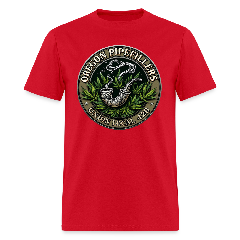 OREGON PIPEFILLERS LOCAL 420 Men's T-Shirt - red