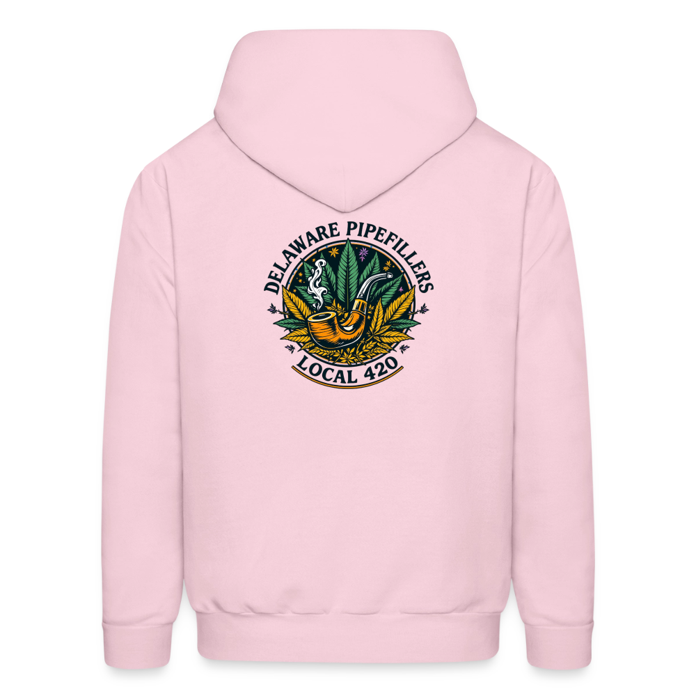 DELAWARE PIPEFILLERS LOCAL 420 F/B DESIGN Men's Hoodie - pale pink