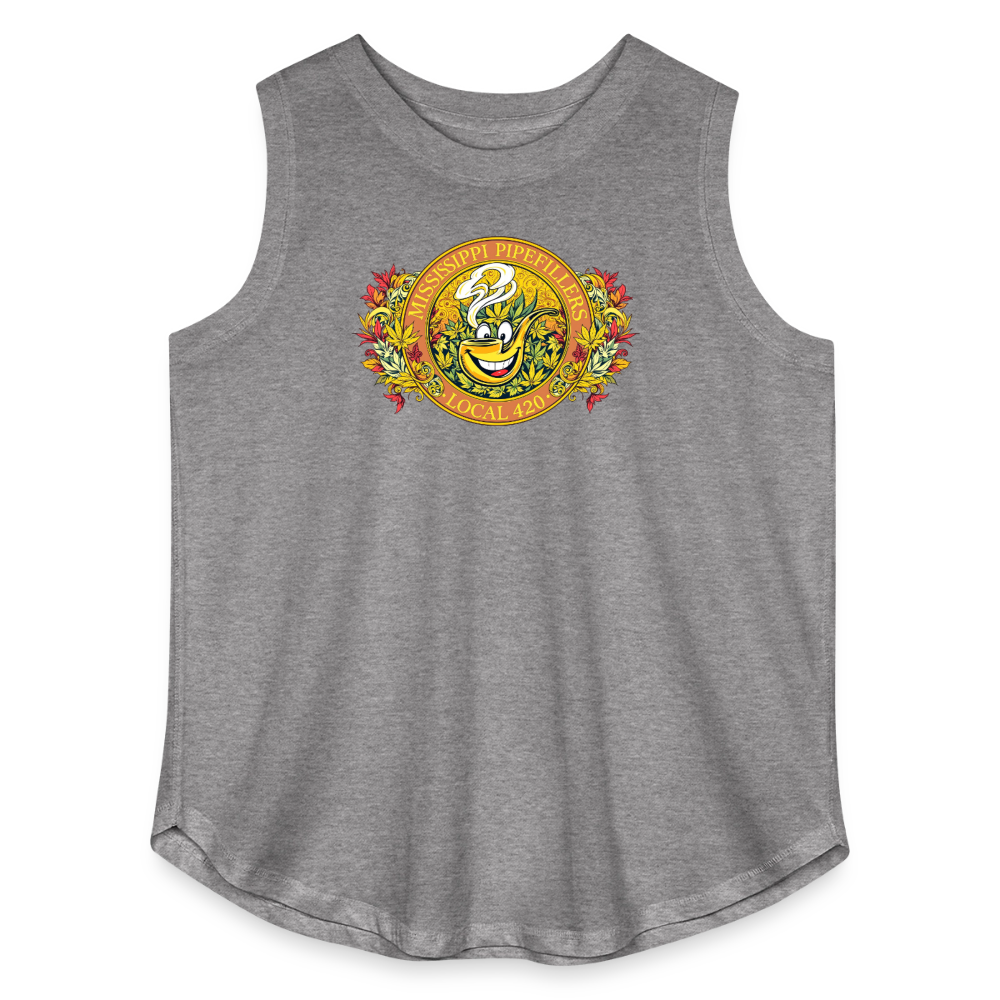 MISSISSIPPI PIPEFILLERS LOCAL 420 F/B DESIGN Women's Curvy Relaxed Tank Top - granite heather 