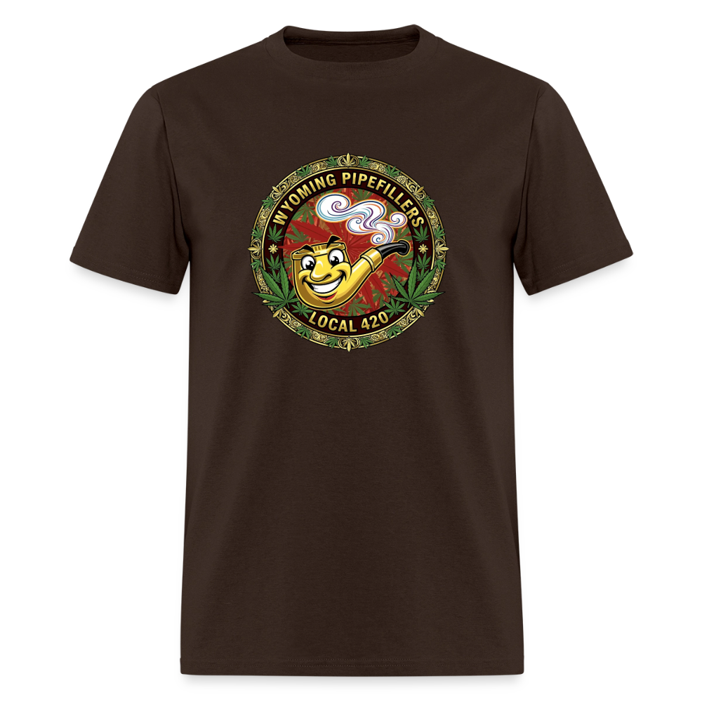 WYOMING PIPEFILLERS LOCAL 420 Men's T-Shirt - brown