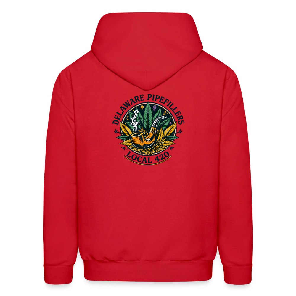 DELAWARE PIPEFILLERS LOCAL 420 F/B DESIGN Men's Hoodie - red