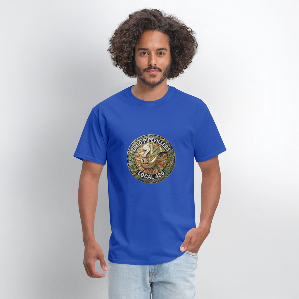 OHIO PIPEFILLERS LOCAL 420  Men's T-Shirt - royal blue