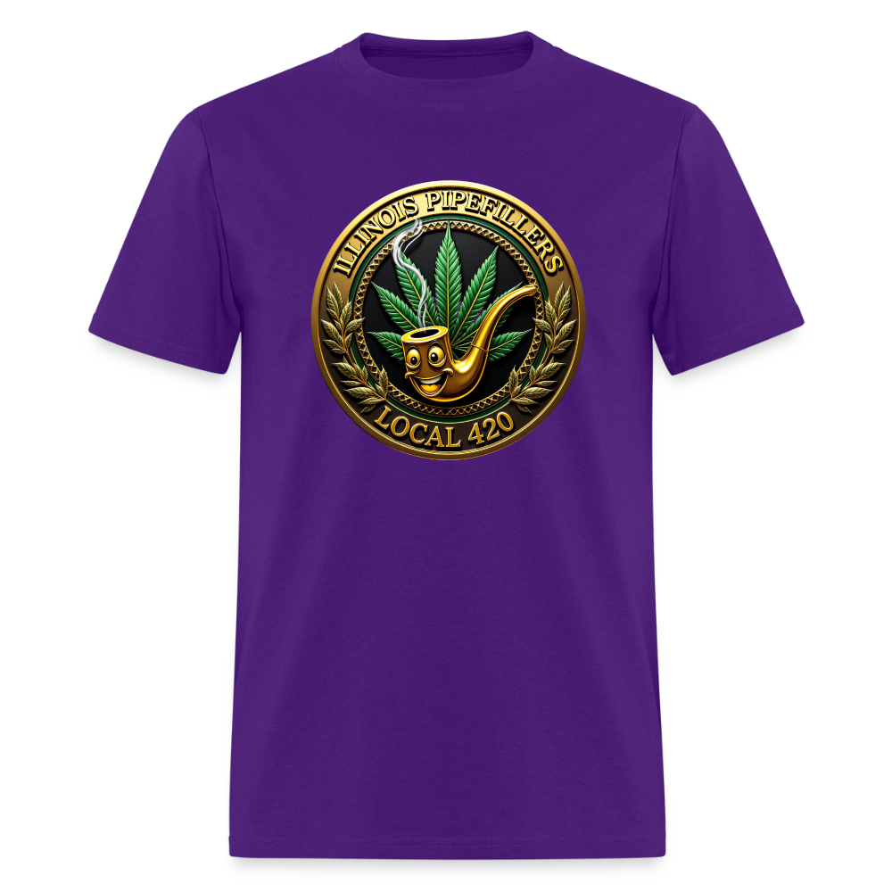 ILLINOIS PIPEFILLERS LOCAL 420 Men's T-Shirt - purple