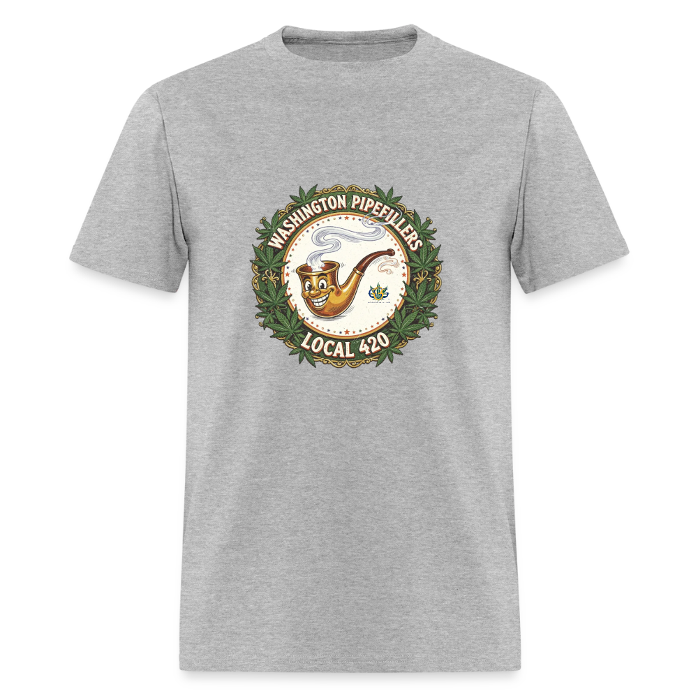WASHINGTON PIPEFILLERS LOCAL 420 Men's T-Shirt - heather gray