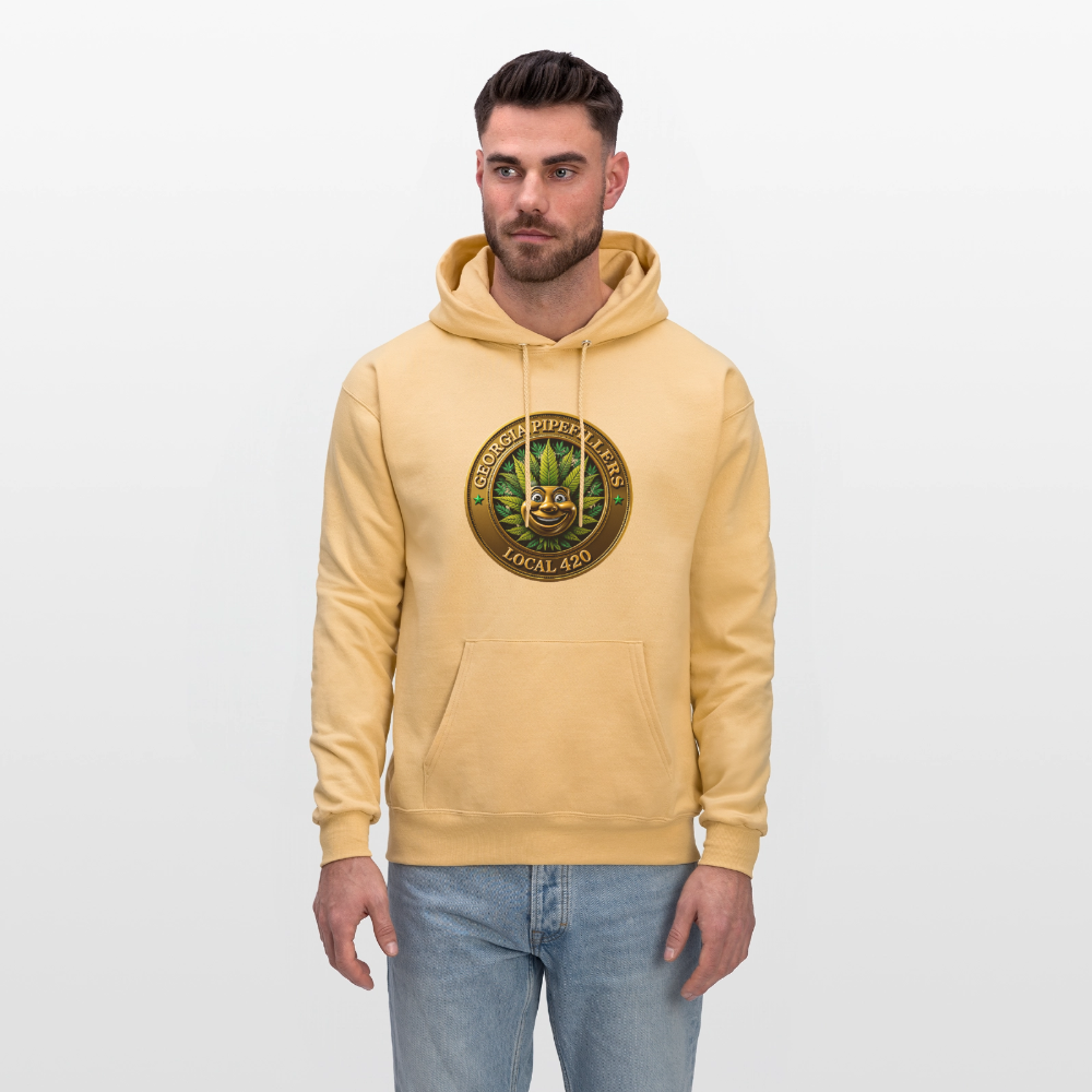GEORGIA PIPEFILLERS LOCAL 420 F/B DESIGN Men's Hoodie - light gold 