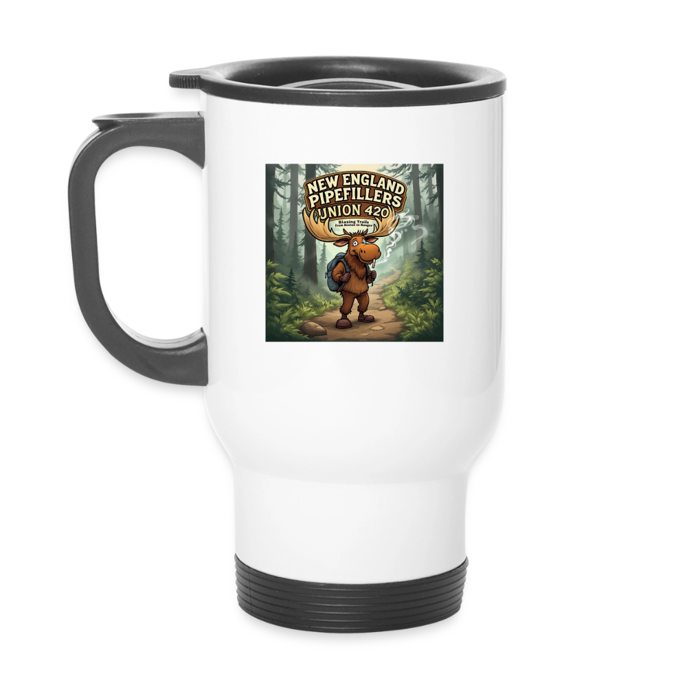 NEW ENGLAND PIPEFILLERS UNION 420 14 oz Travel Mug - white