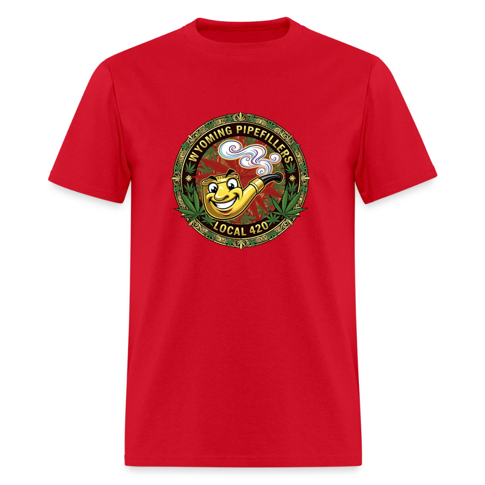 WYOMING PIPEFILLERS LOCAL 420 Men's T-Shirt - red