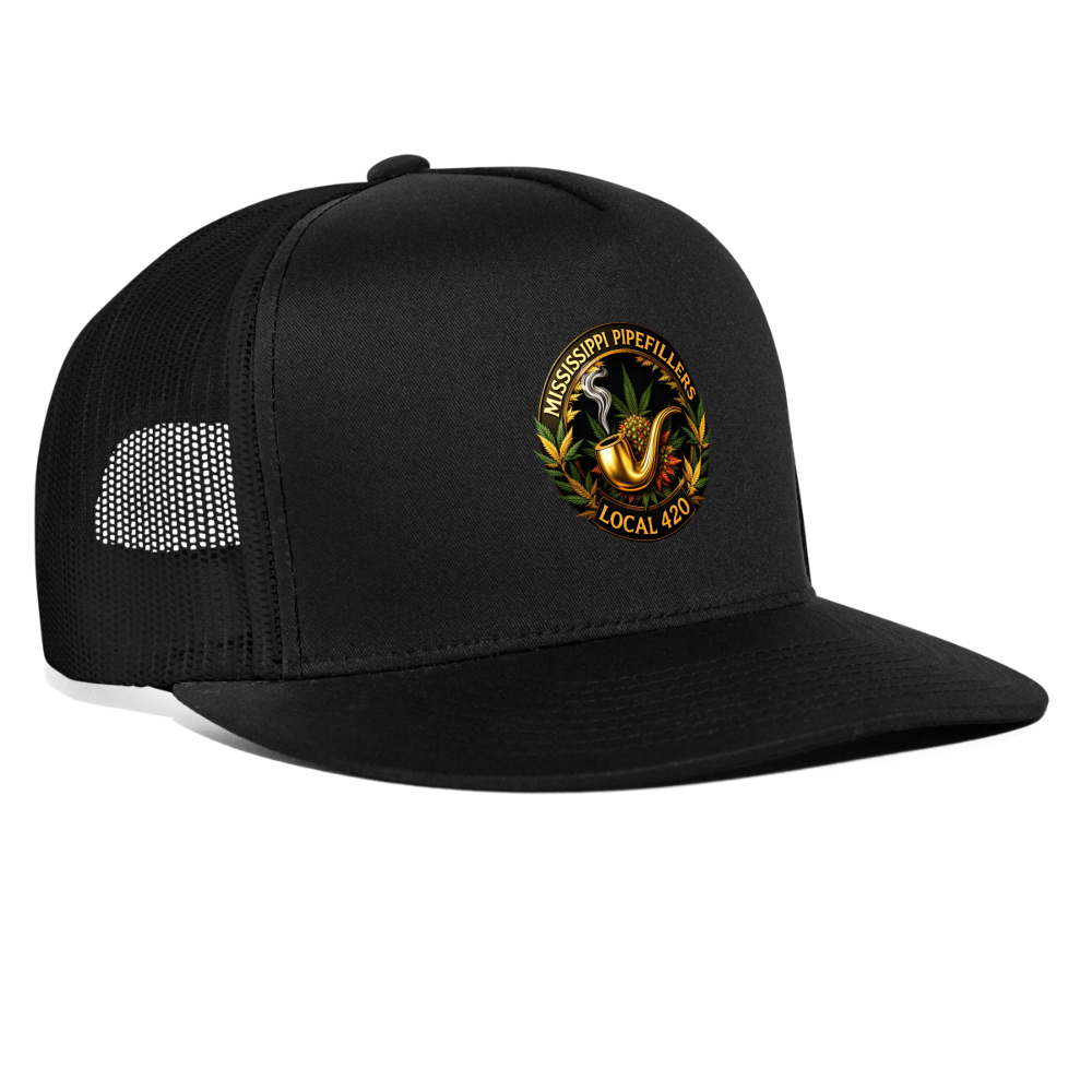 MISSISSIPPI PIPEFILLERS LOCAL 420 Trucker Hat - black/black