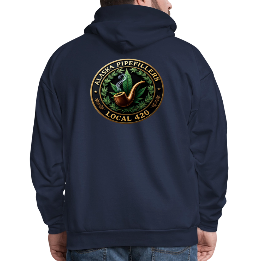 ALASKA PIPEFILLERS LOCAL 420 F/B DESIGN Men's Hoodie - navy