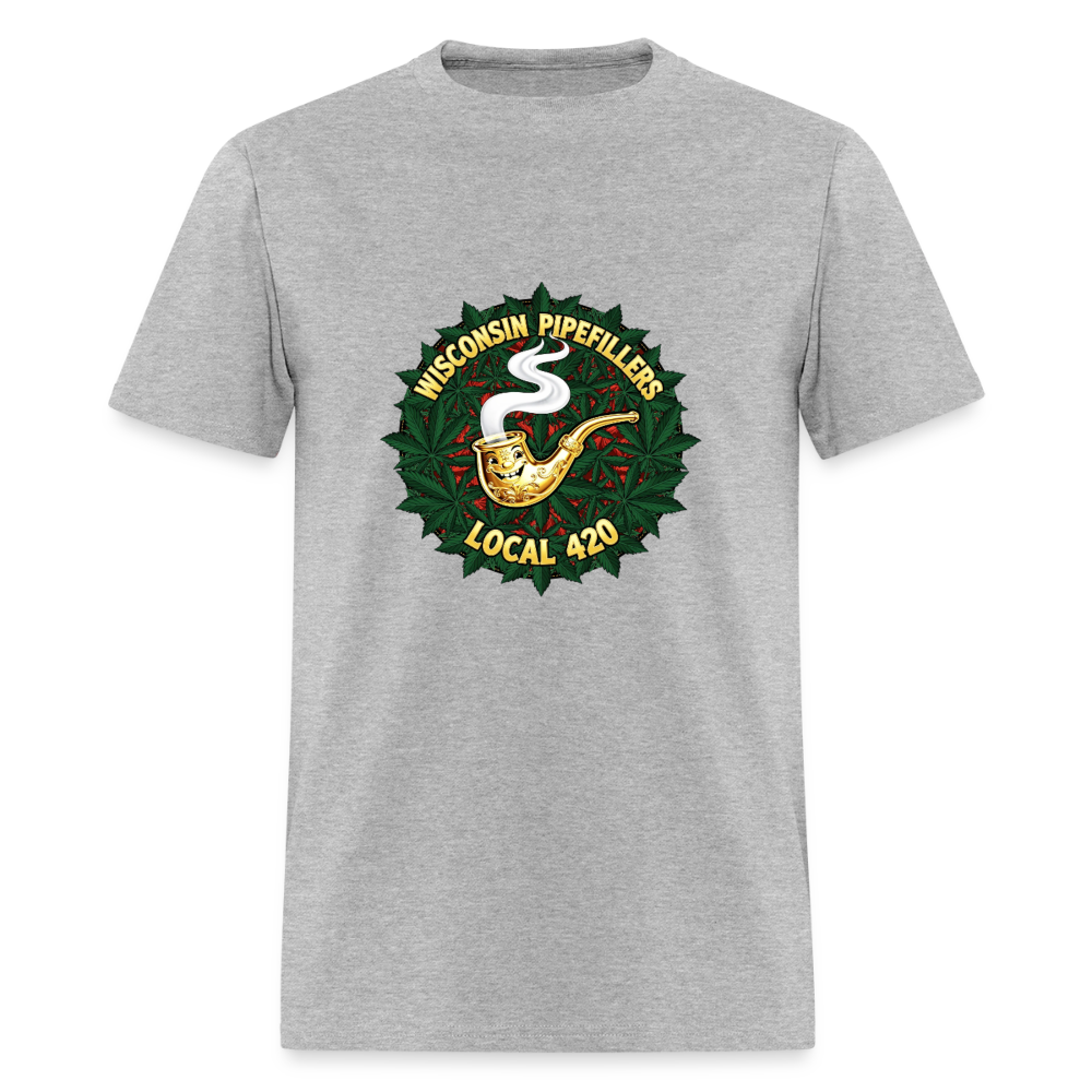 WISCONSIN PIPEFILLERS LOCAL 420 Men's T-Shirt - heather gray