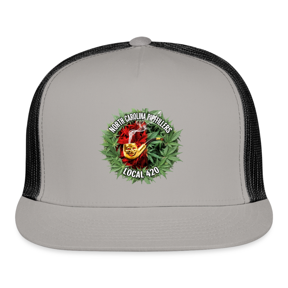 NORTH CAROLINA PIPEFILLERS LOCAL 420 Trucker Hat - gray/black