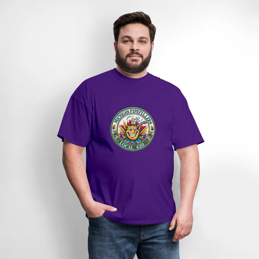 MICHIGAN PIPEFILLERS LOCAL 420 Men's T-Shirt - purple
