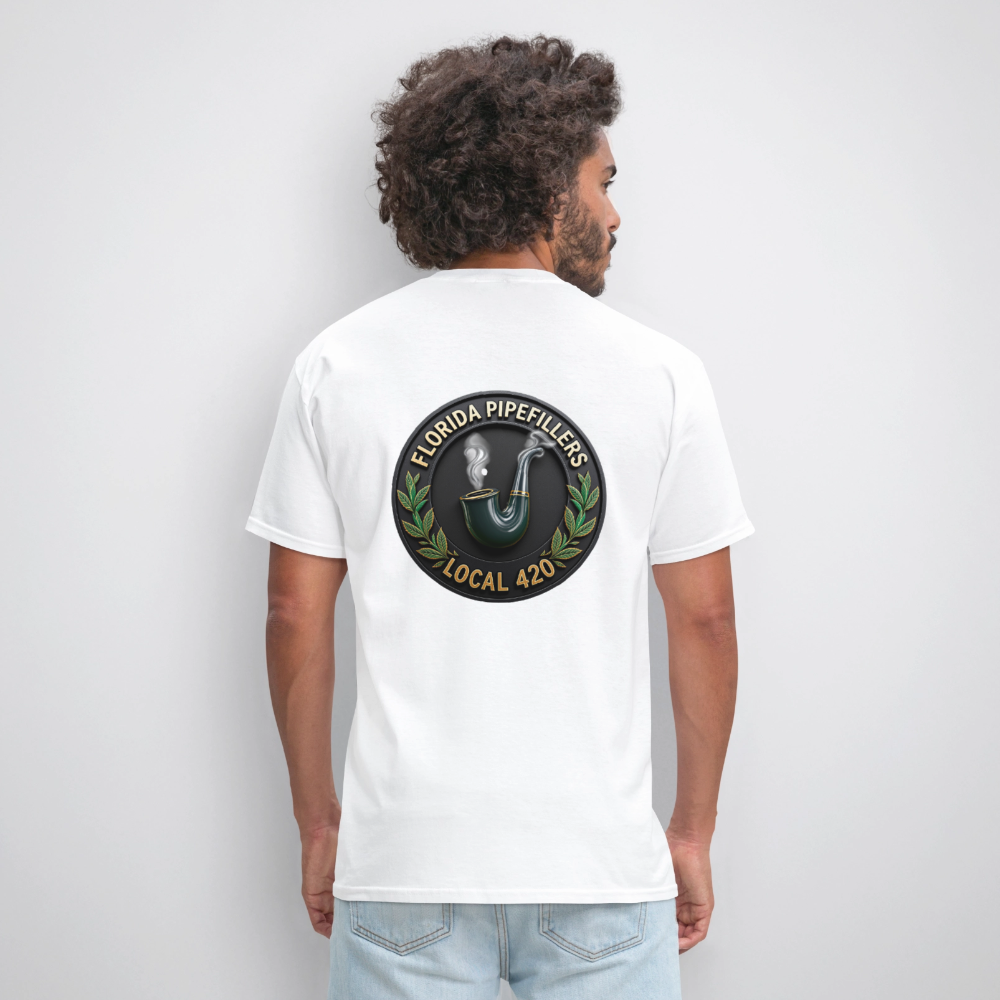 FLORIDA PIPEFILLERS LOCAL 420 F/B DESIGN Men's T-Shirt - white