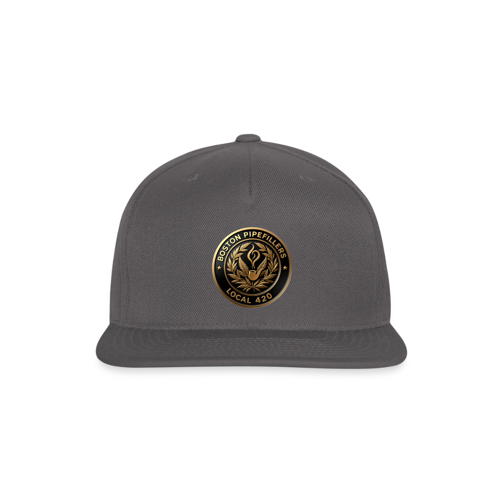 BOSTON PIPEFILLERS UNION LOCAL 420 Snapback Baseball Cap - dark grey