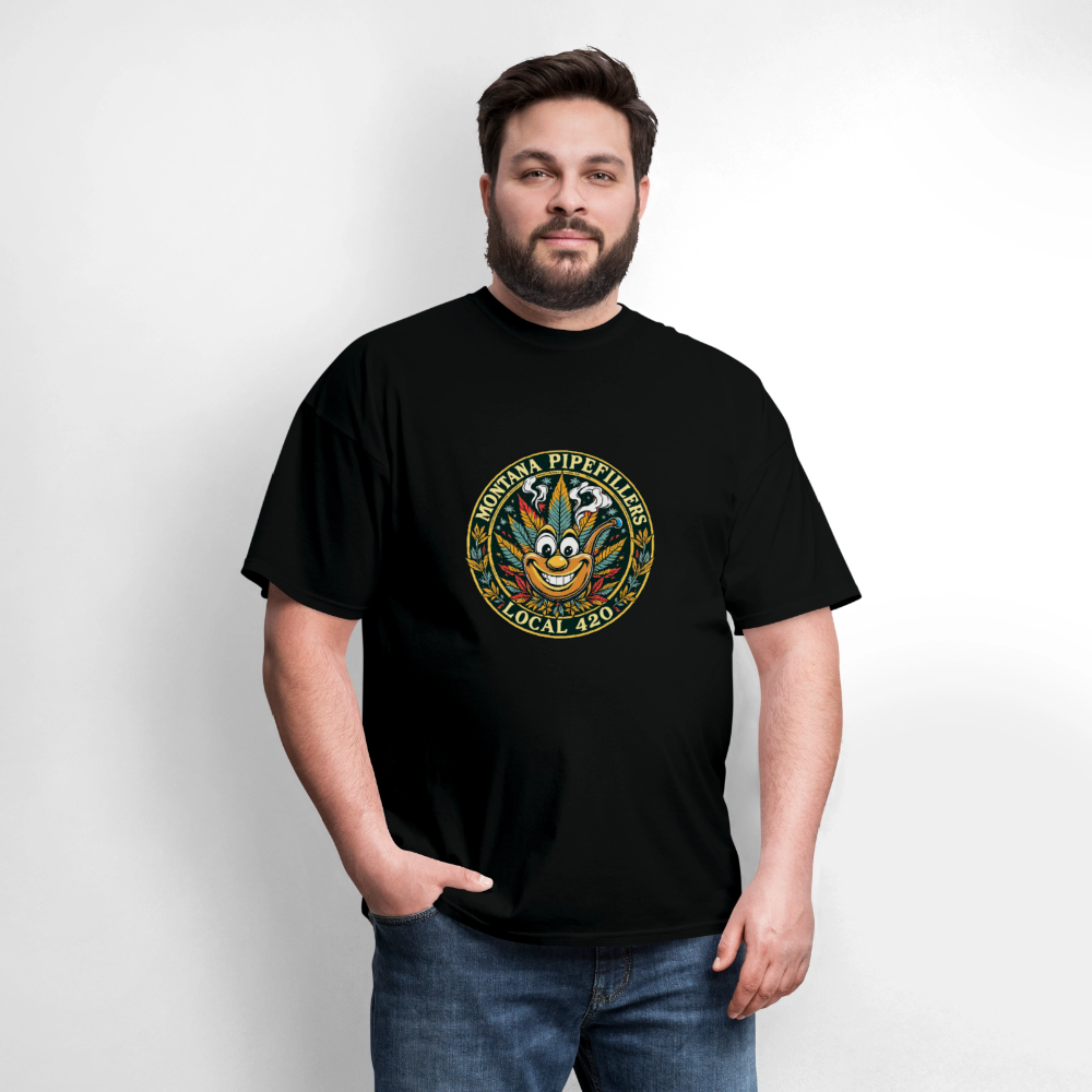 MONTANA PIPEFILLERS LOCAL 420 F/B DESIGN Men's T-Shirt - black