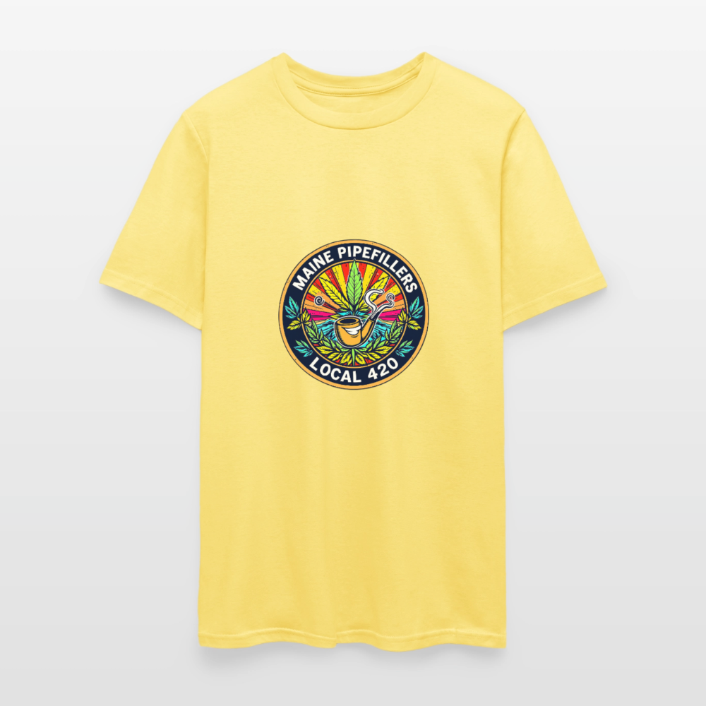 MAINE PIPEFILLERS LOCAL 420 Men's T-Shirt - cornsilk