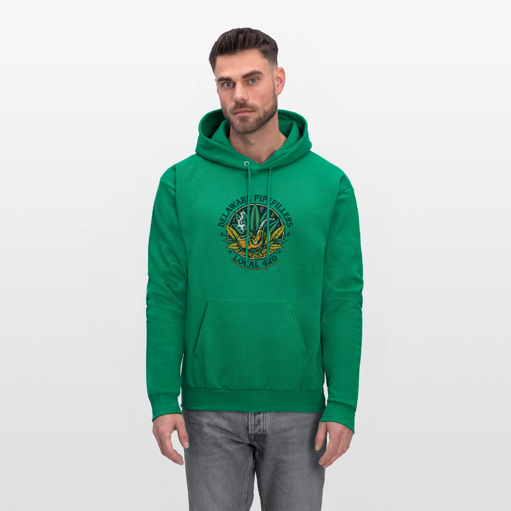 DELAWARE PIPEFILLERS LOCAL 420 F/B DESIGN Men's Hoodie - kelly green