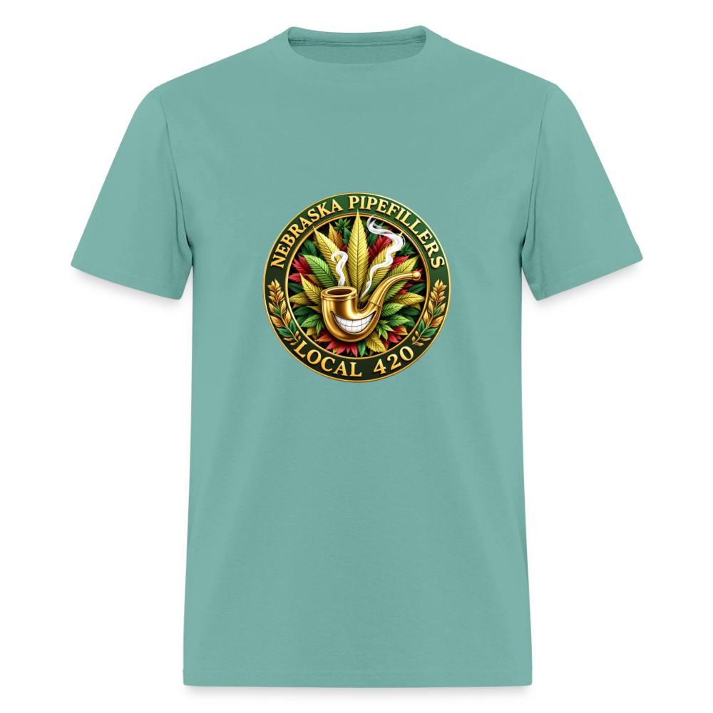NEBRASKA PIPEFILLERS LOCAL 420 Men's T-Shirt - aquatic