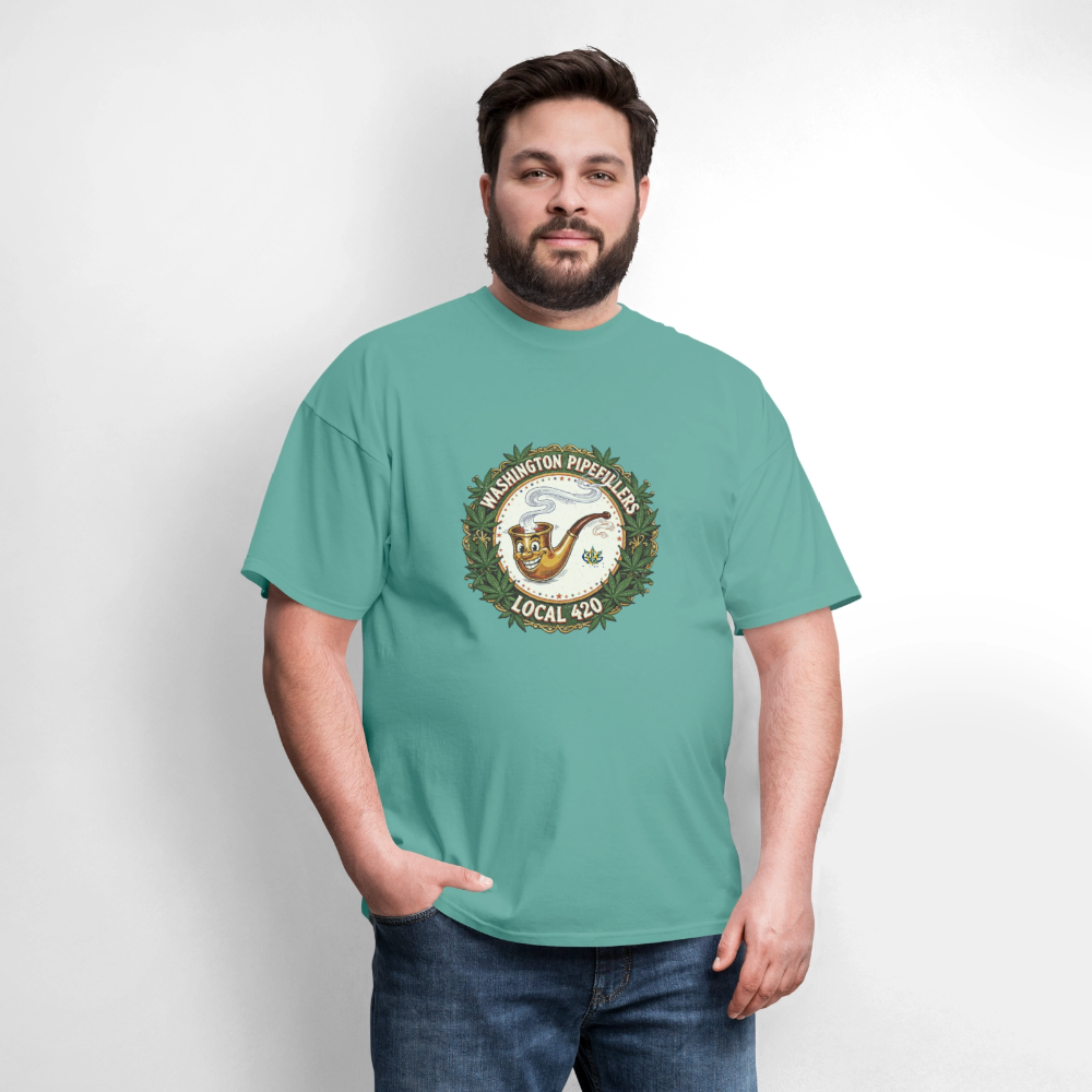 WASHINGTON PIPEFILLERS LOCAL 420 Men's T-Shirt - aquatic