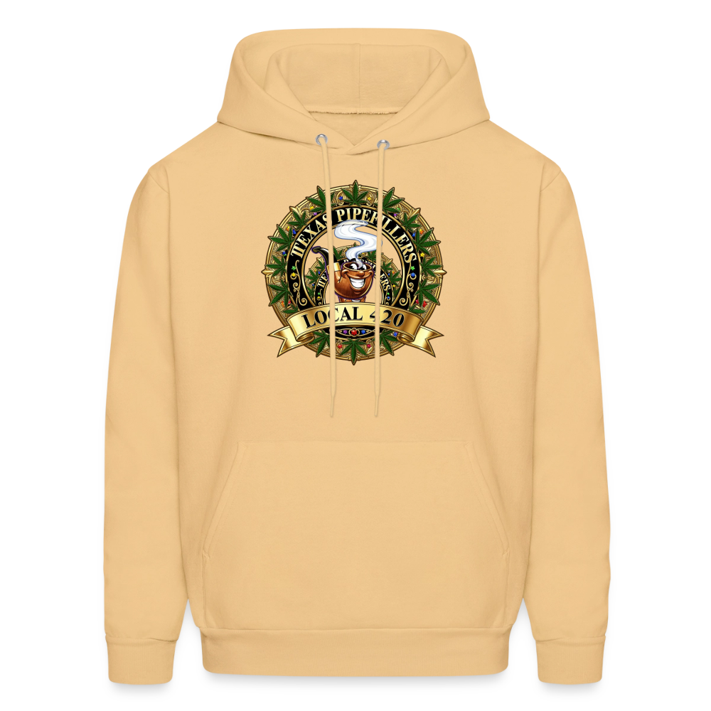 TEXAS PIPEFILLERS LOCAL 420 F/B DESIGN Men's Hoodie - light gold 