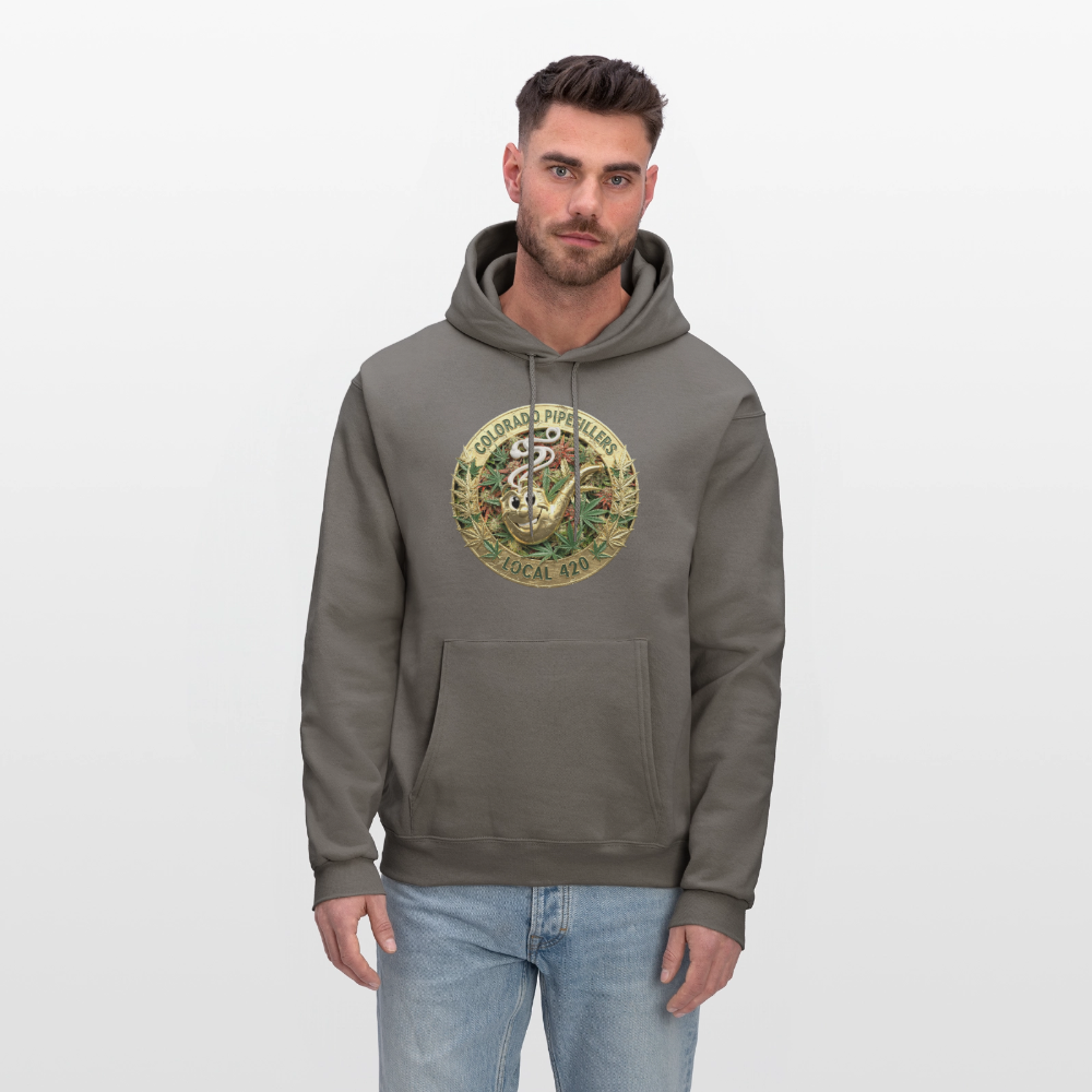 COLORADO PIPEFILLERS LOCAL 420 Men's Hoodie - asphalt gray