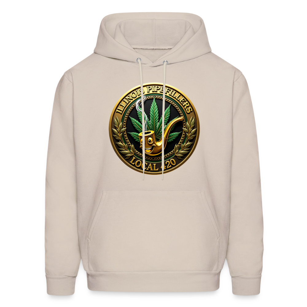 ILLINOIS PIPEFILLERS LOCAL 420 Men's Hoodie - Sand