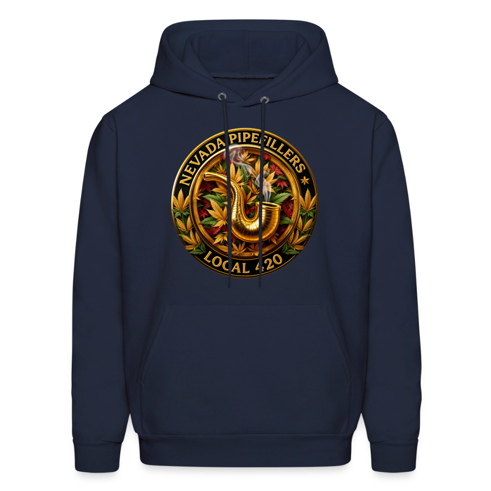 NEVADA PIPEFILLERS LOCAL 420  Men's Hoodie - navy