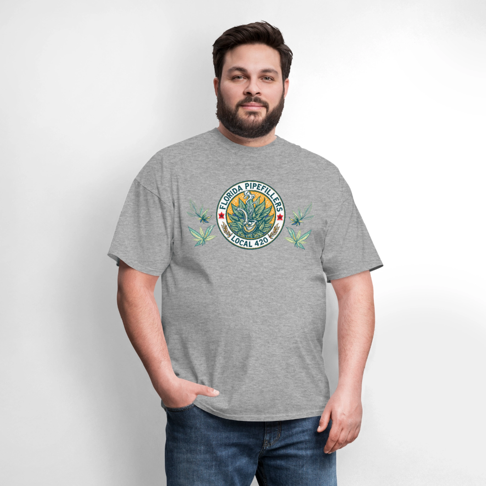 FLORIDA PIPEFILLERS LOCAL 420 F/B DESIGN Men's T-Shirt - heather gray