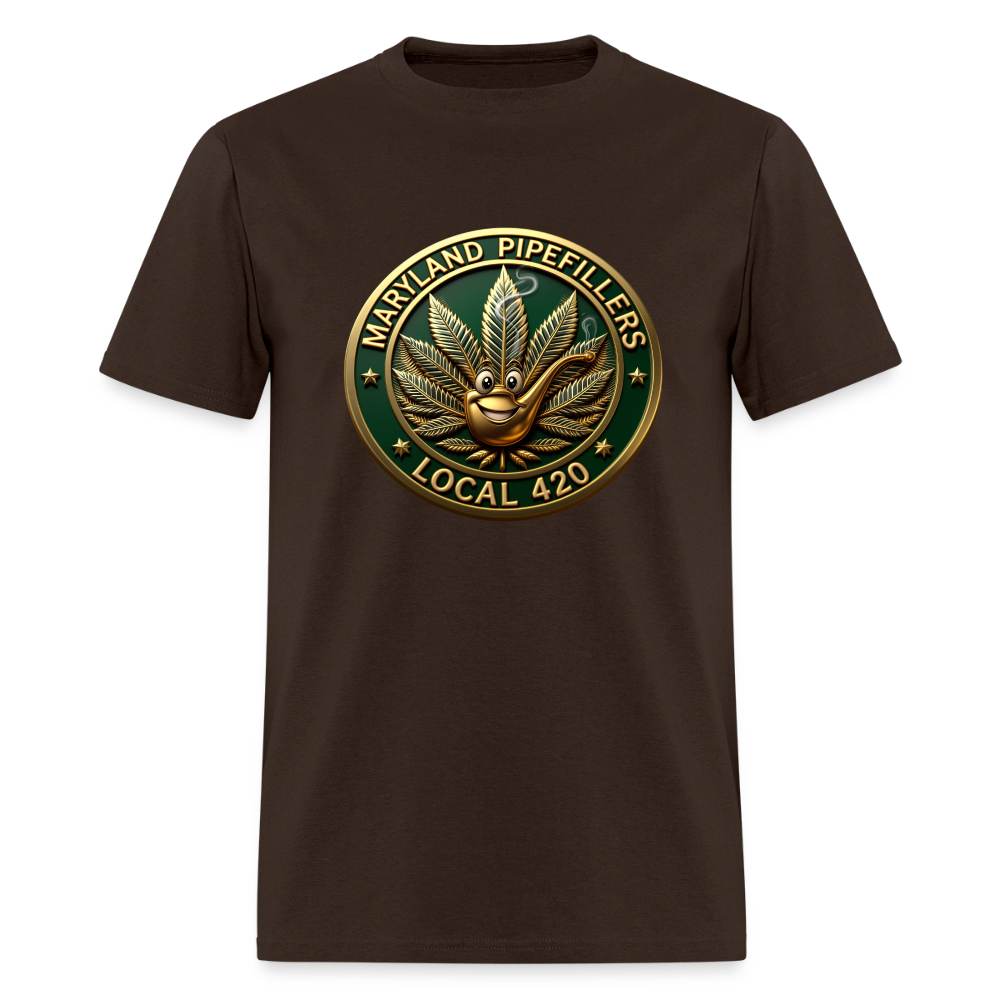 MARYLAND PIPEFILLERS LOCAL 420 Men's T-Shirt - brown