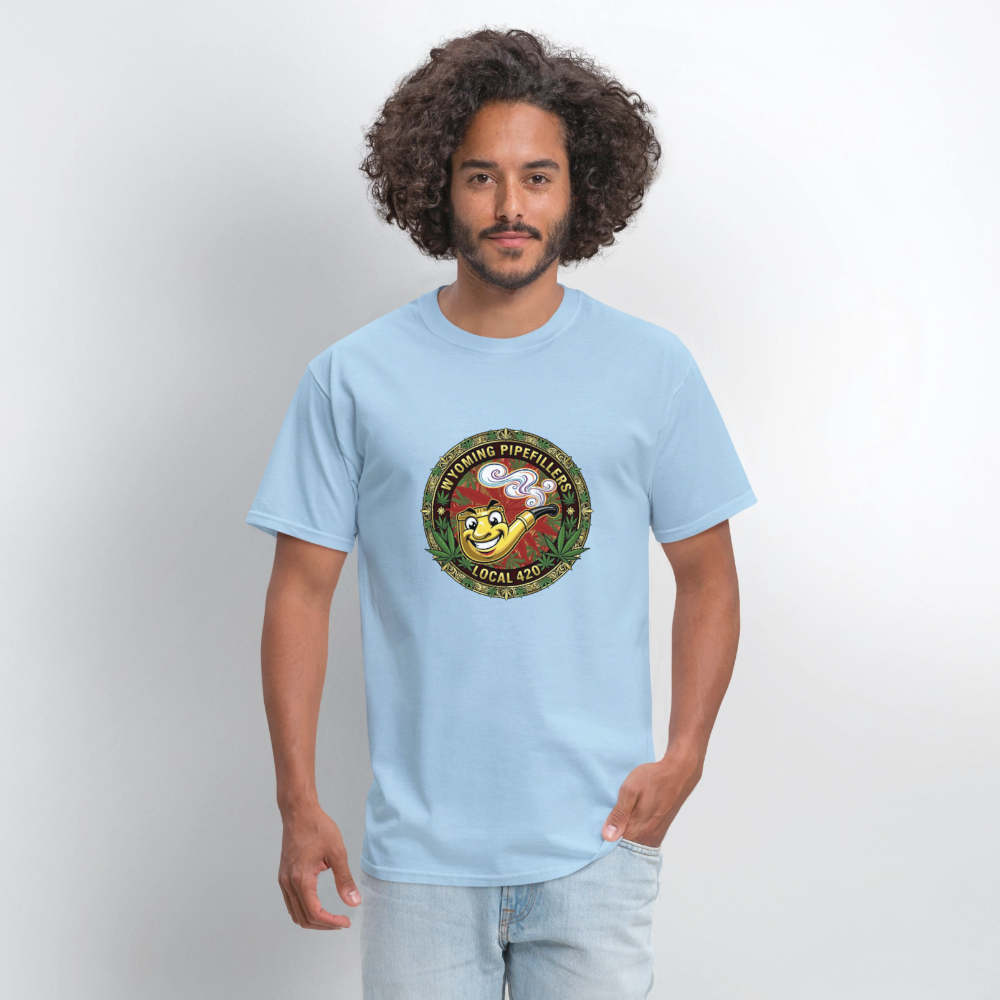 WYOMING PIPEFILLERS LOCAL 420 Men's T-Shirt - powder blue