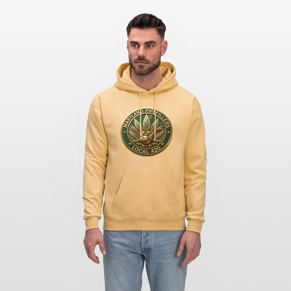 MARYLAND PIPEFILLERS LOCAL 420 Men's Hoodie - light gold 