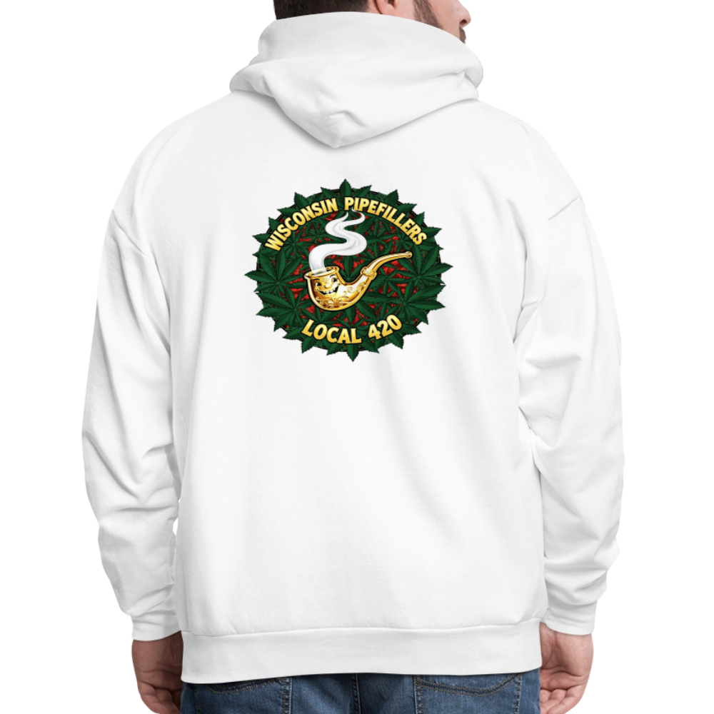 WISCONSIN PIPEFILLERS LOCAL 420 Men's Hoodie - white