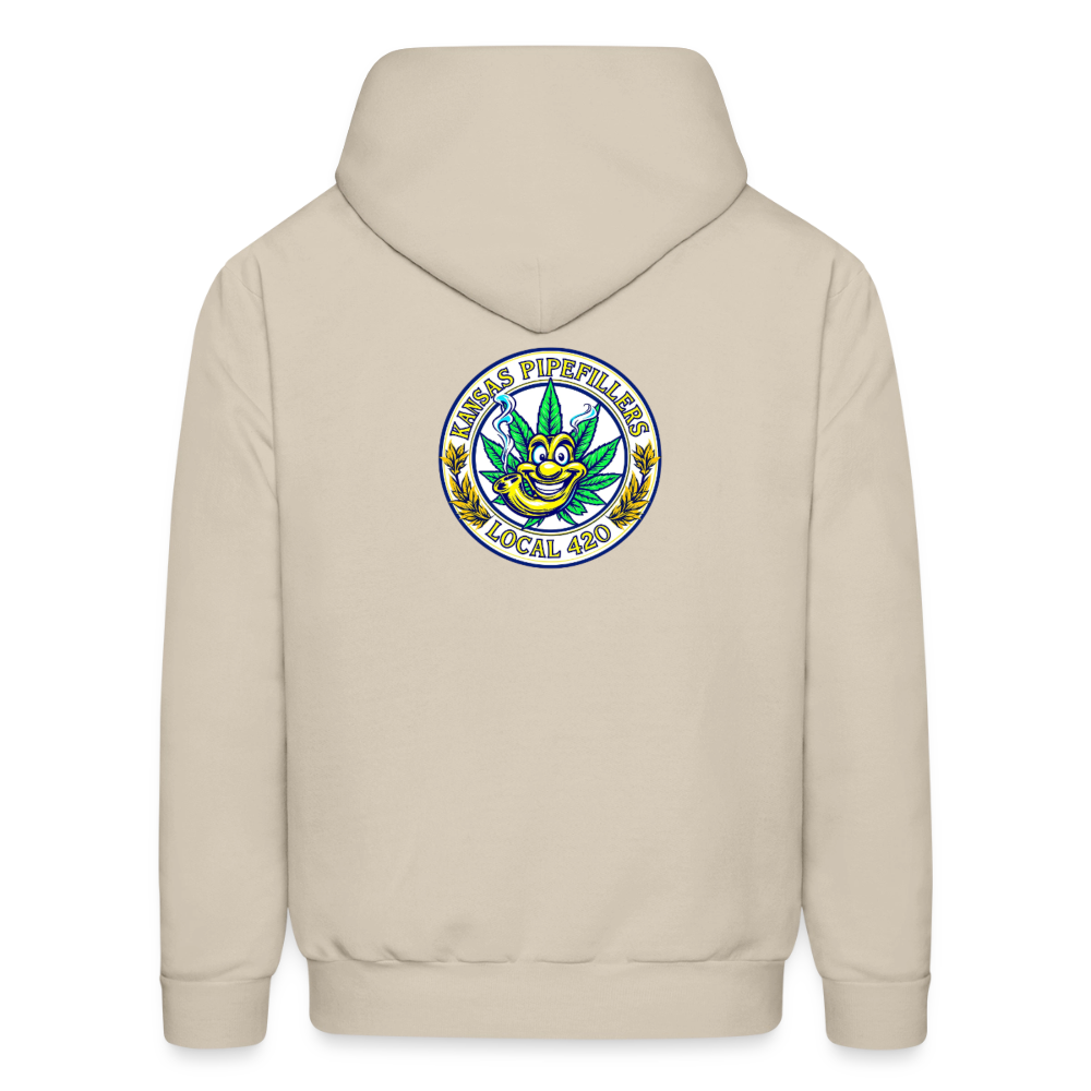 KANSAS PIPEFILLERS LOCAL 420 F/B DESIGNS  Men's Hoodie - Sand