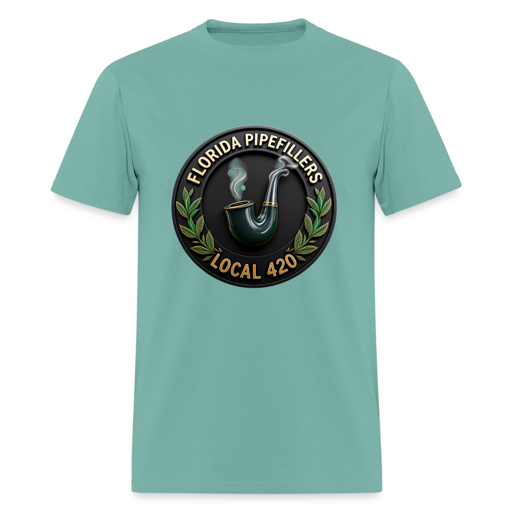 FLORIDA PIPEFILLERS LOCAL 420 Men's T-Shirt - aquatic