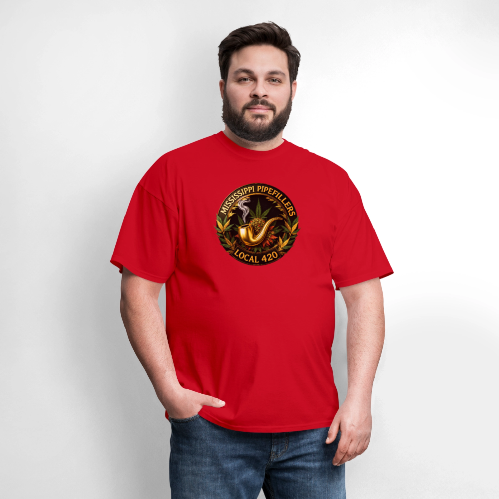MISSISSIPPI PIPEFILLERS LOCAL 420 Men's T-Shirt - red