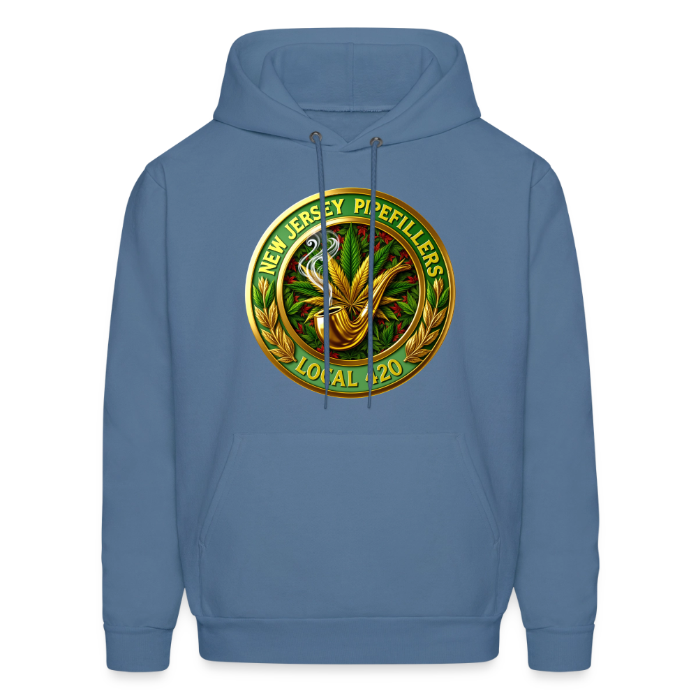 NEW JERSEY PIPEFILLERS LOCAL 420 Men's Hoodie - denim blue