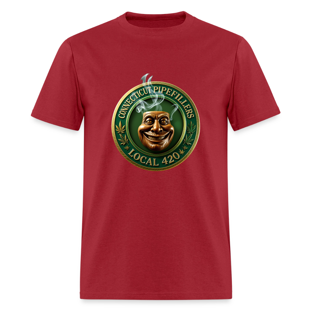CONNECTICUT PIPEFILLERS LOCAL 420 DESIGN Men's T-Shirt - true red